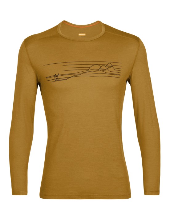 Icebreaker 200 Oasis LS Crewe Ski Stripes
