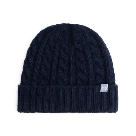 Blue Loop Cable Beanie