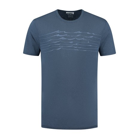 Blue Loop Denimcel Melange Bottle Stream T-Shirt