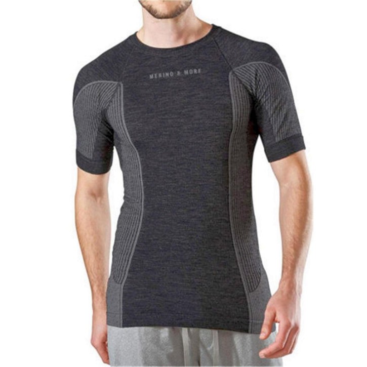 Merino and More Functional Shirt M S / black/grey