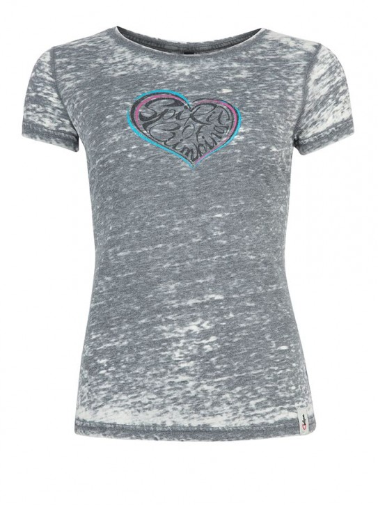Chillaz Gandia Heart Spirit T-Shirt Women 36 / anthrazit melange