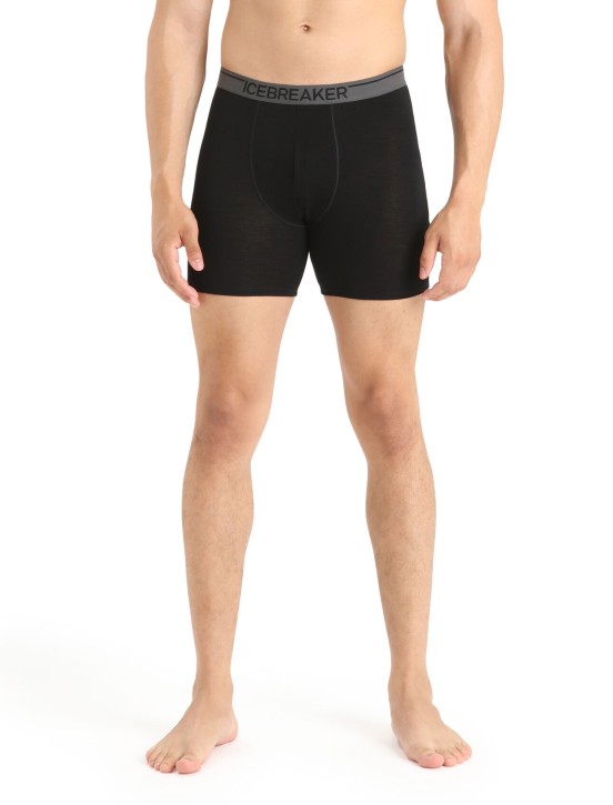 Icebreaker Mens 150 Anatomica Long Boxer black / S