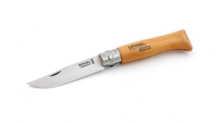 Opinel No 8 Carbon Taschenmesser Buche rostfrei
