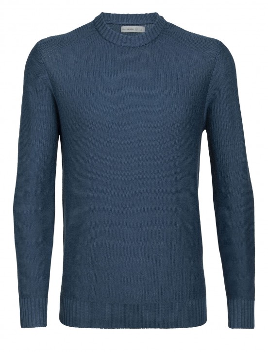 Icebreaker Mens Waypoint Crewe Sweater M / prussian blue