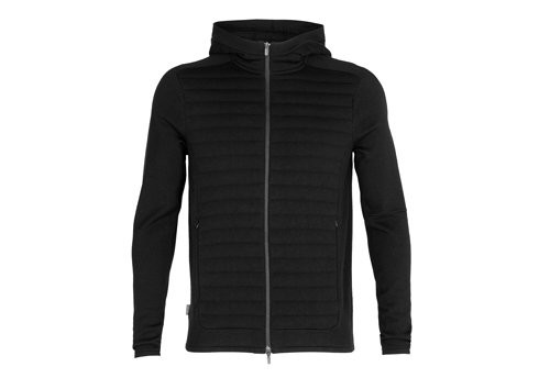 Icebreaker Mens Zone Knit Insulated Zip Hoodie black / M