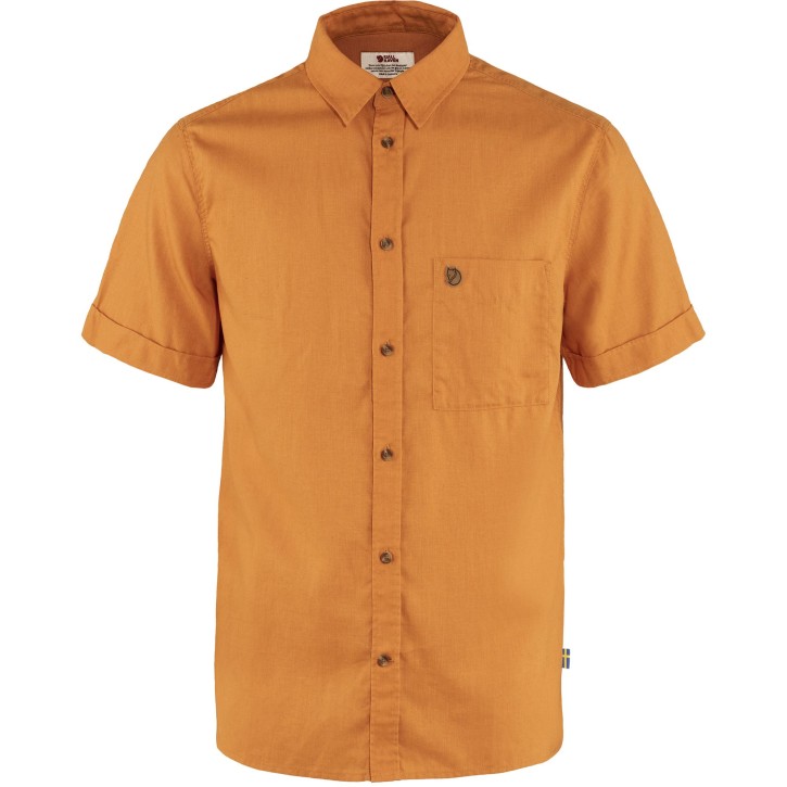 Fjällräven Övik Travel Shirt SS Men M / spicey orange